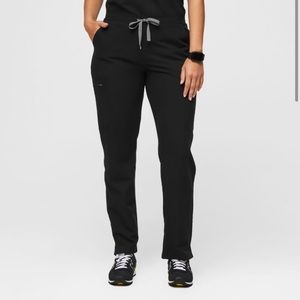 FIGS Yola Skinny Scrub Pant BLACK petite L